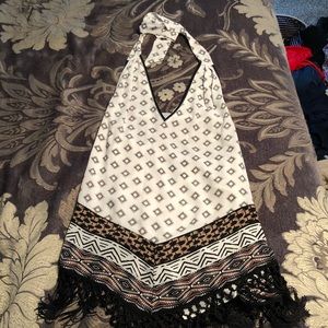 Cute fringe halter top